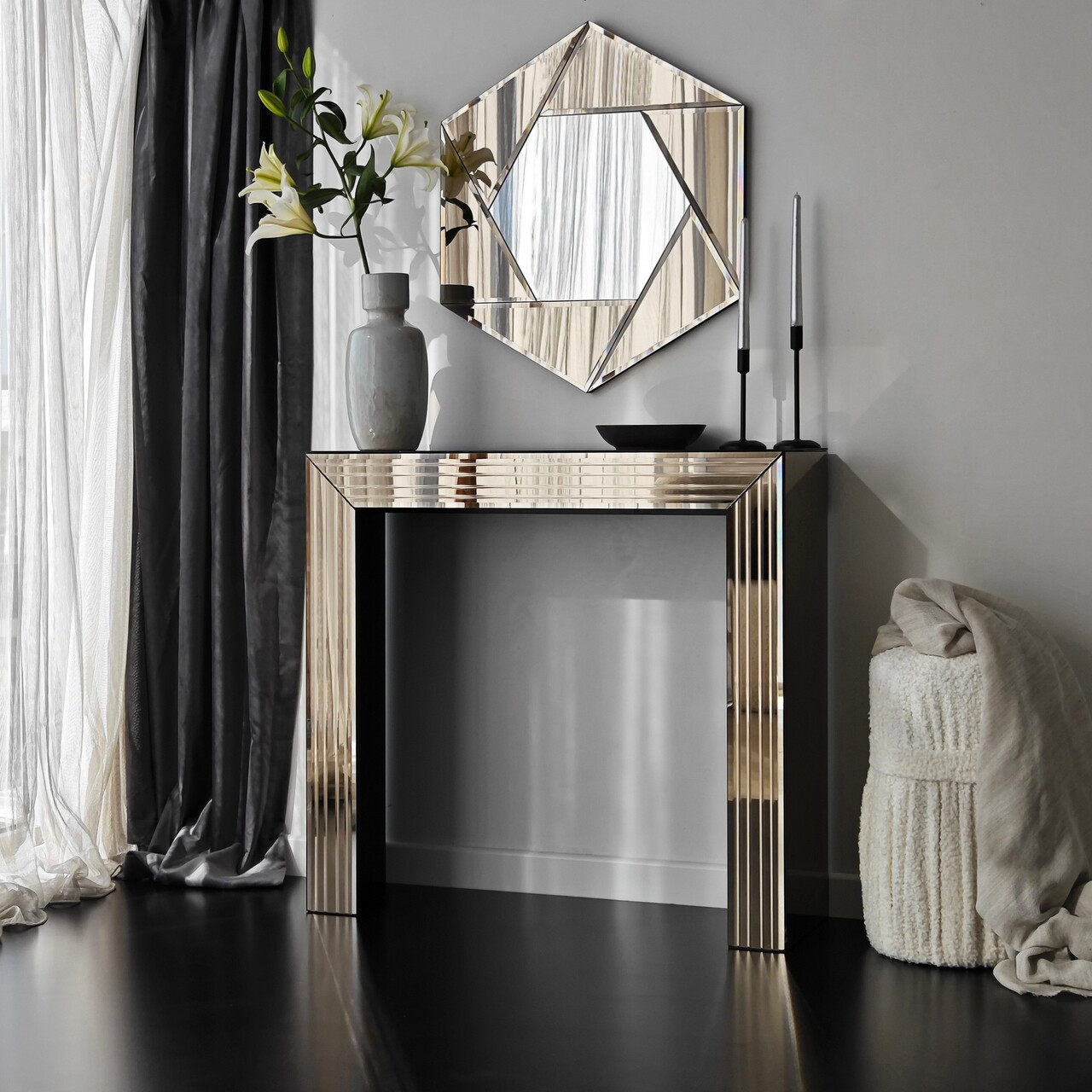 Oglinda decorativa, Neostill, Status, 60x70 cm, PAL, Bronz - 1 | YEO