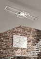 Plafoniera Irvine, TRIO, 105x42x6.5 cm, 60W, 1x SMD, metal, argintiu mat