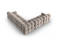 Coltar simetric 5 locuri, Bellis-51, Micadoni Home, 282x282x70 cm, catifea, cappuccino