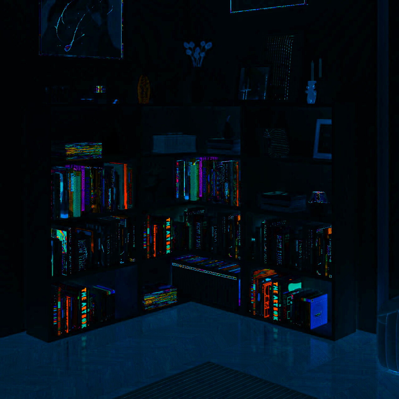 Corp biblioteca Hanah Home Adel Corner Set 3 PAL Alb