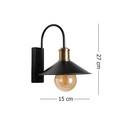 Aplica de perete, Luin, 534LUN3832, Metal, Negru