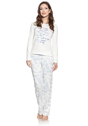 Pijama cu pantaloni lungi dama, Luisa Moretti, 1540, 100% bumbac, albastru pudra, marimea 34/36 - S
