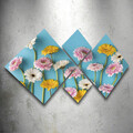 Set 4 tablouri decorative, 4MDF26151561, MDF, Imprimat UV, Multicolor