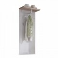 Cuier First Look, Romance, cu 2 agatatori si polita, 59x30x143 cm, PAL, alb/bej