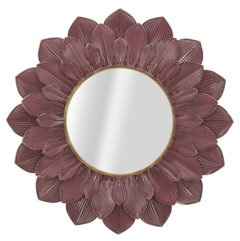 Oglinda decorativa, Glam Bordeaux, Mauro Ferretti, 100 cm, bordo Decoratiuni
