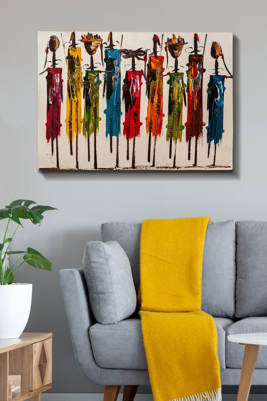 Tablou decorativ, Kanvas Tablo (70 x 100), Cadru: 100% LEMN (grosime: 3 cm), Multicolor - view 2