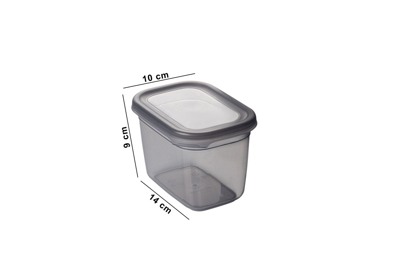 Set recipiente depozitare, Hermia, 964FRM5339, Dimensiune: 14 x 14 x 10 cm / 1150 ml (5 bucăți), Antracit - view 7