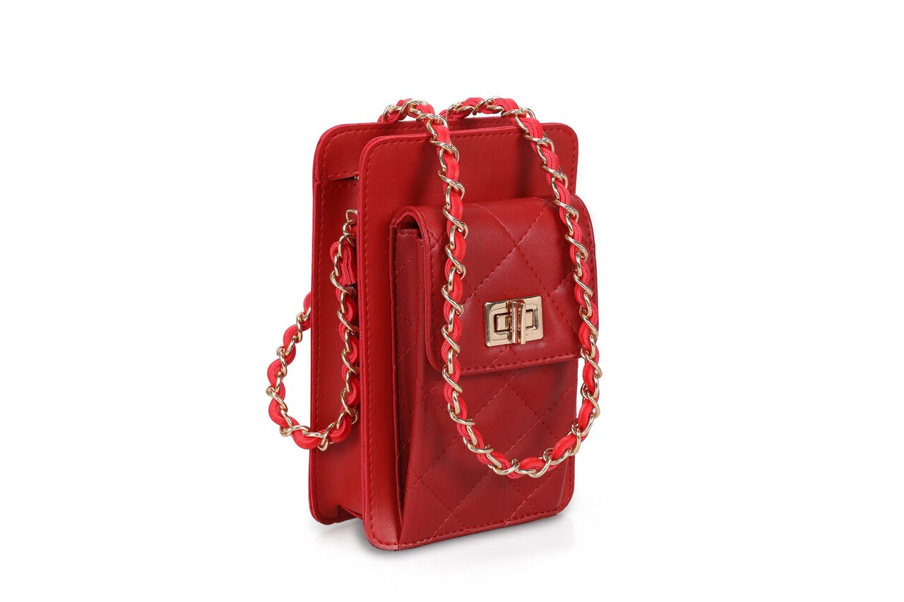 Geanta, Lucky Bees, 305 Red, piele ecologica, rosu