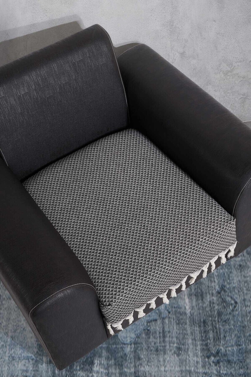 Cuvertura de pat, L'essentiel Maison, 70 Berjer, Bumbac, Negru — imaginea 2
