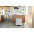 Cos de gunoi cu pedala, Brabantia, Bo Pedal, 60 L, 36.3x54.1x65.2 cm, otel, alb