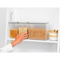 Set 3 recipiente depozitare, Brabantia, Tasty+, 2x1.6 L, 1x3.5 L, plastic, gri deschis
