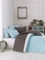 Lenjerie de pat dubla, 4 piese, 100% bumbac ranforce, Cotton Box, Plain Sport Mint