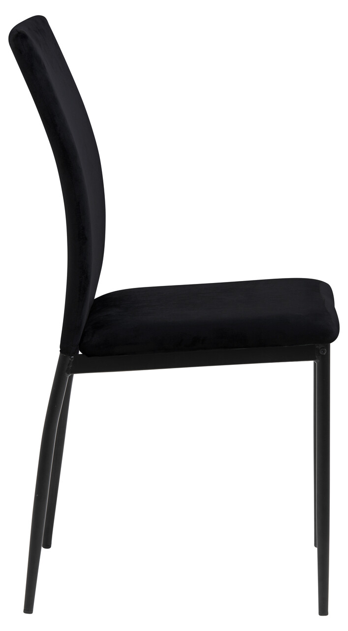 Scaun Demina, Actona, 43.5x53x92 cm, catifea/otel, negru - view 6