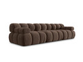 Canapea modulara 3 locuri, Bellis-51, Micadoni Home, 282x94x70 cm, catifea, maro inchis