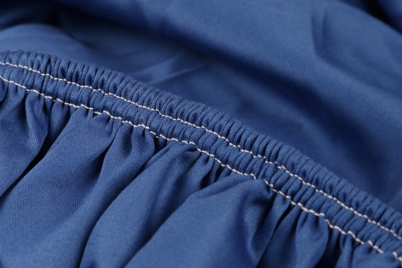 Cearceaf de pat cu elastic Satin Queen XL (DE), L'essentiel Maison, De Dark Blue, Albastru inchis - imagine 2