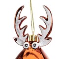 Glob Reindeer w line, Decoris, 5.5x5.5x11.5 cm, plastic, maro