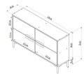 Comoda TV, Odessa, Ctn, 120x75x30 cm, PAL, Antracit