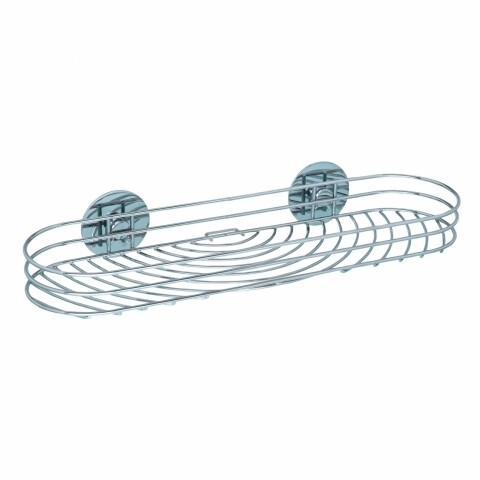 Polita pentru baie, turbo-loc®, wenko, 38 x 11.5 x 6 cm, inox, argintiu