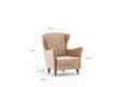 Fotoliu, Balcab Home, 825BLC2549, Lemn de fag, Crem