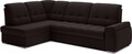Coltar extensibil stanga 3 locuri ELTAP, LT-22FL, Sado, 272x192x95 cm, lemn/poliester, maro inchis