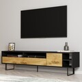 Comoda TV, Inarch, Luga, Negru / Stejar
