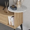 Comoda TV, Decortie, Ada, 188 x 42.6 x 40 cm, pal melaminat, stejar