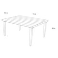 Set mobilier gradina/terasa, 4 piese, Braxton, otel, negru/rosu
