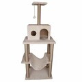 Casă pentru pisici, Paws & Whiskers, Marina, MATERIAL TEXTIL WELSOFT, Bej