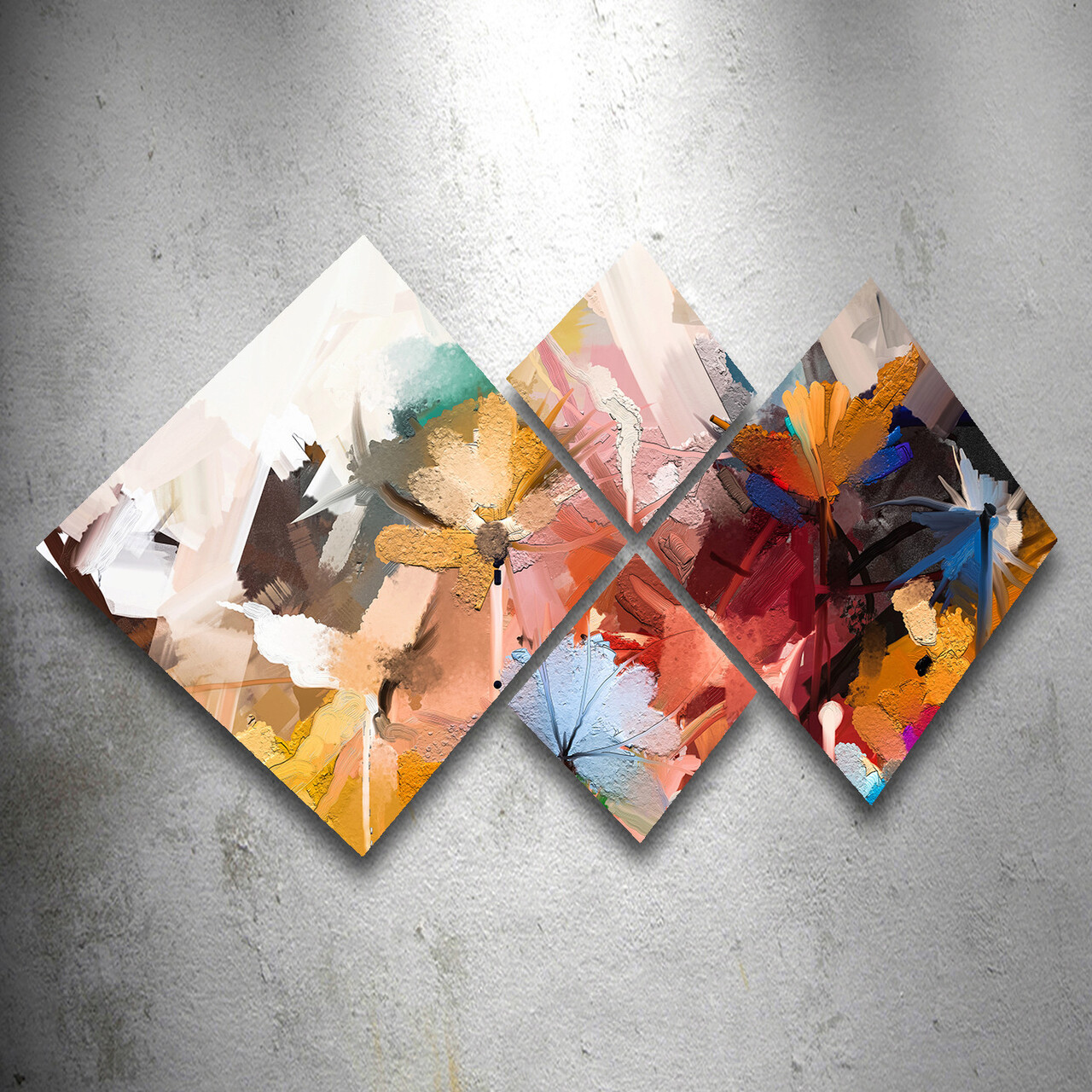 Set 4 tablouri decorative, 4MDF1421588795, MDF, Imprimat UV, Multicolor - 1 | YEO