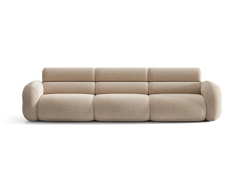 Canapea 4 locuri, Neo, Micadoni Home, 305x100x83 cm, tesatura Chenille Silencio, bej sand