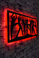 Decoratiune luminoasa LED, Dancing Women, MDF, 60 LED-uri, Rosu