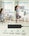 Birou electric cu inaltime reglabila, Songmics, 100x60x72-120 cm, functie de memorare a 4 inaltimi, port USB-C, alb cloud