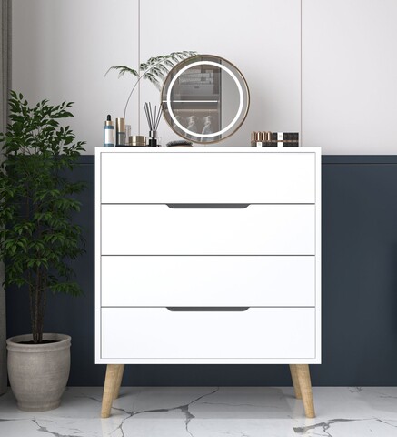 Dulap, Hanah Home, Flora, 78x95x45 cm, PAL, Alb