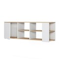 Comoda TV, Minima, Rome, 150x45x35 cm, Stejar / Alb