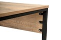 Birou, Nordure, Twin Study Desk, 240x74x60 cm, Pin Atlantic / Negru