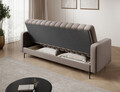 Canapea extensibila 3 locuri ELTAP, Roneyy, 212x89x86 cm, lemn/poliester, bej inchis