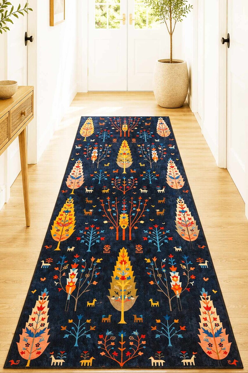 Covor, Rea Dark, 60x150 cm, Multicolor
