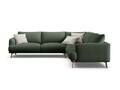Coltar simetric 5 locuri, Naomi, Micadoni Home, 280x280x75 cm, tesatura structurata, verde muschi