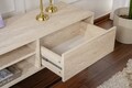 Comoda TV, Kalune Design, Escape 180 -Black, Travertin, Travertin / Negru