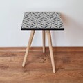 Masuta, Leona, Shp222, 35x42x35 cm, Alb/Negru