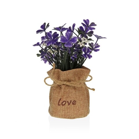 Planta artificiala in ghiveci Love Purple, Versa, 6 x 6 x 13 cm, plastic