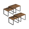 Set 4 suporturi condimente/rafturi de bucatarie, Songmics, Spices, 29.7x19.5x15.5 cm, PAL/otel, maro