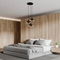 Lustra, Yildo - 6871, Opviq, 37 x 111 cm, 3 x E27, 40W, negru/cupru