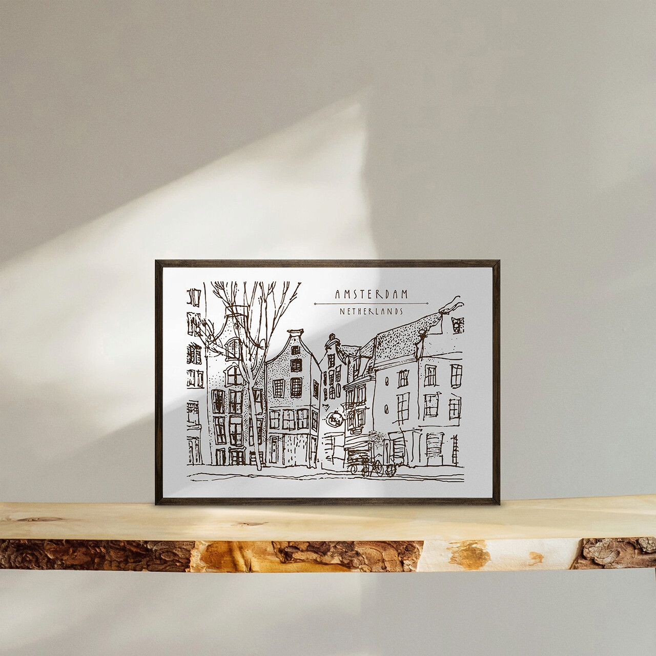 Tablou decorativ TD140 Lemn Desenat manual Natural