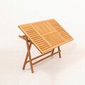 Set masa si scaune de gradina 5 piese, Meya Dekor, My009 V2, Lemn de fag, Natural / Crema