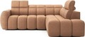 Coltar extensibil dreapta 4 locuri ELTAP, RT-24XIL, Falconn, 258x208x107 cm, lemn/poliester, portocaliu