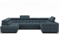 Coltar extensibil stanga 3 locuri ELTAP, LT-40JAF, Fectory, 346x205x93 cm, lemn/poliester, albastru