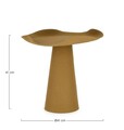 Masuta de cafea Lalita, Bizzotto, Ø41 x 41 cm, aluminiu cu efect antichizat, finisaj mat, galben mustar