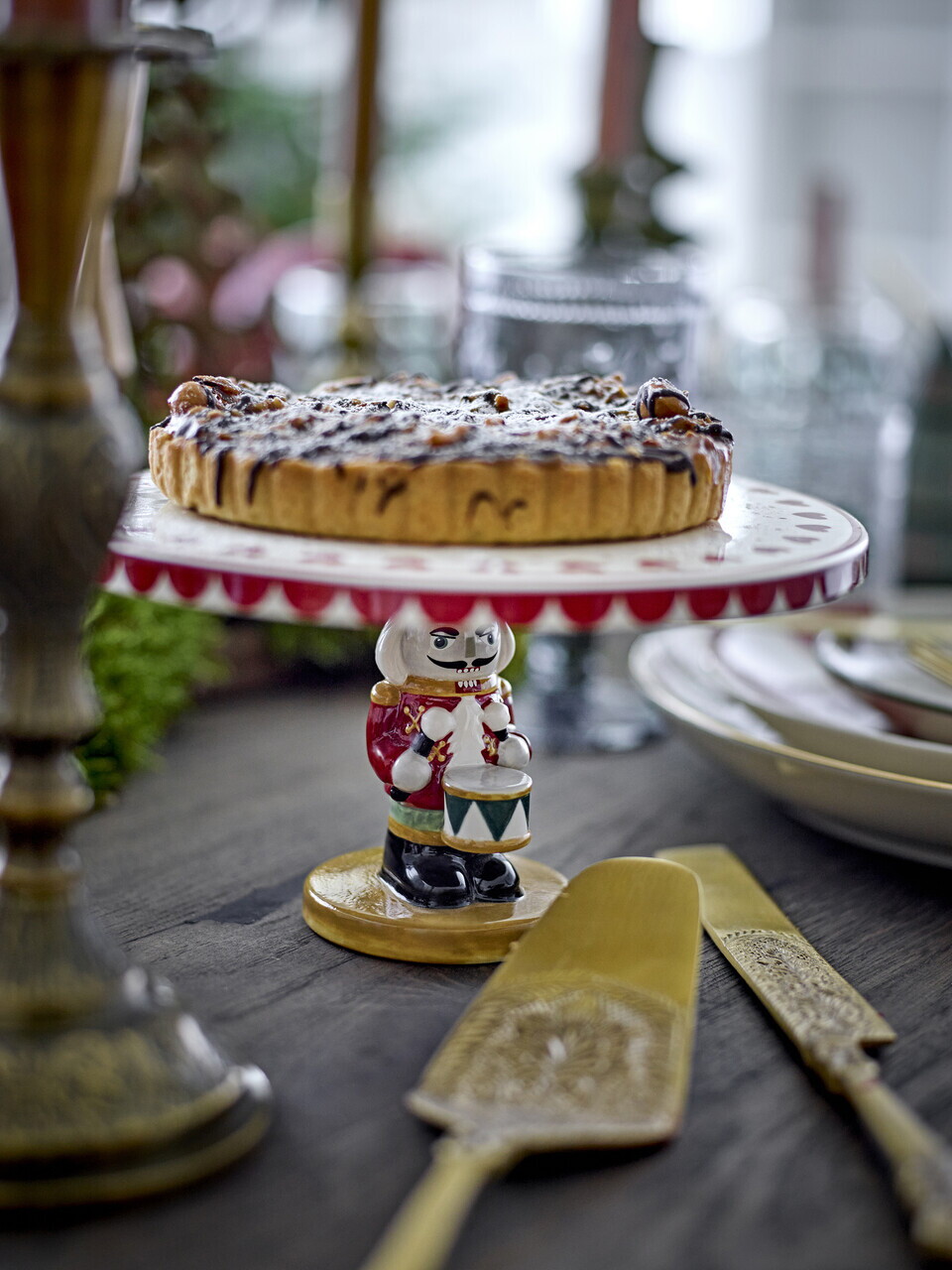 Platou cu picior, Bloomingville, Jolly Nutcracker, 20x10 cm, ceramica, multicolor — imaginea 5