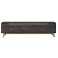 Comoda TV, Wren, D1 - 2487, 180 x 48.6 x 35 cm, pal melaminat, nuc/negru